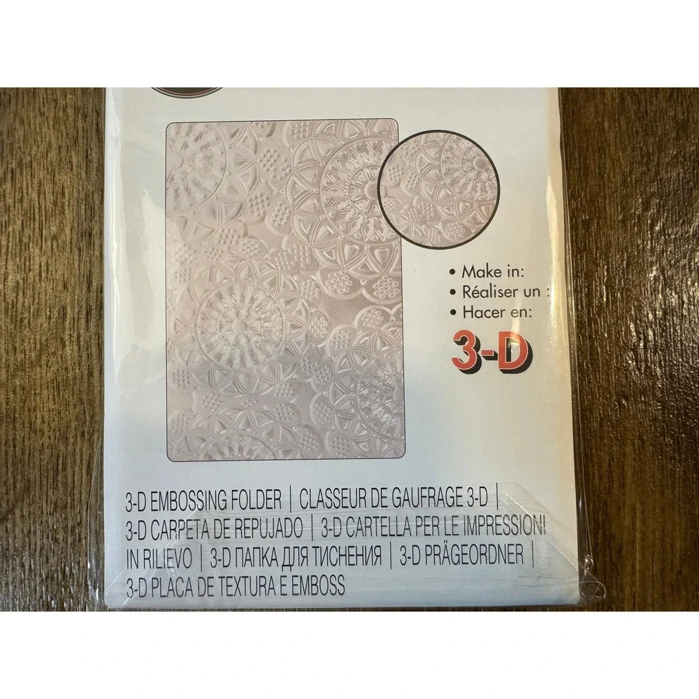 Sizzix 3D Textured Impressions Embossing Folder A6 Doily 662265 NEW Mandala